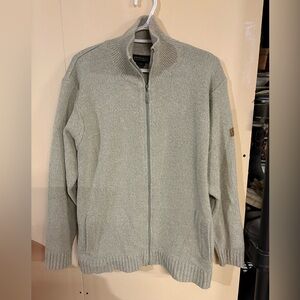 Britches Men's Wool Blend Zip-Up Sweater in Light Beige